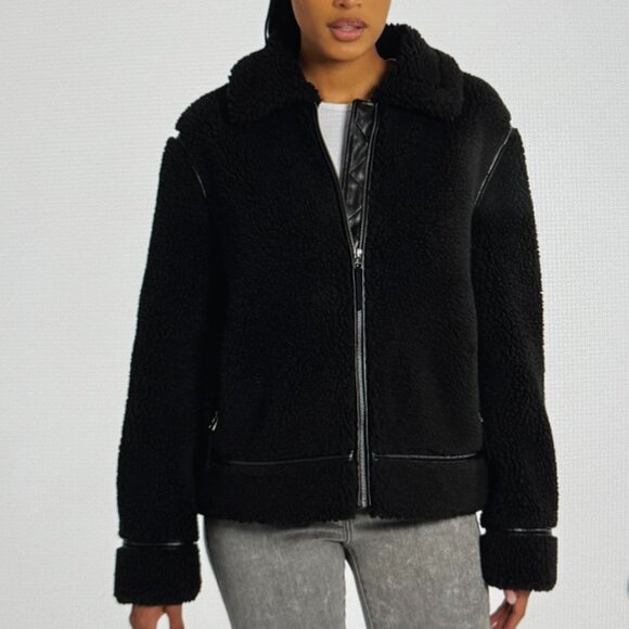 BEARPAW Ladies' Moto Shearling Jacket NEW WITH TAGS - Picture 1 of 7